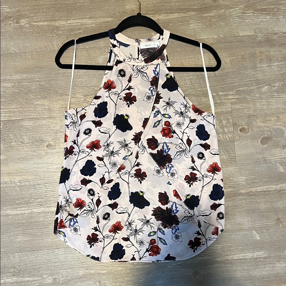 A.L.C. Silk Blouse with Halter Neckline